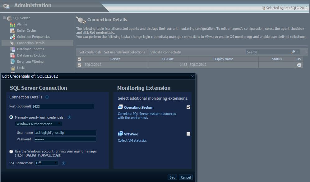 Monitoring a SQL Server Cluster with Database and Infrastructure