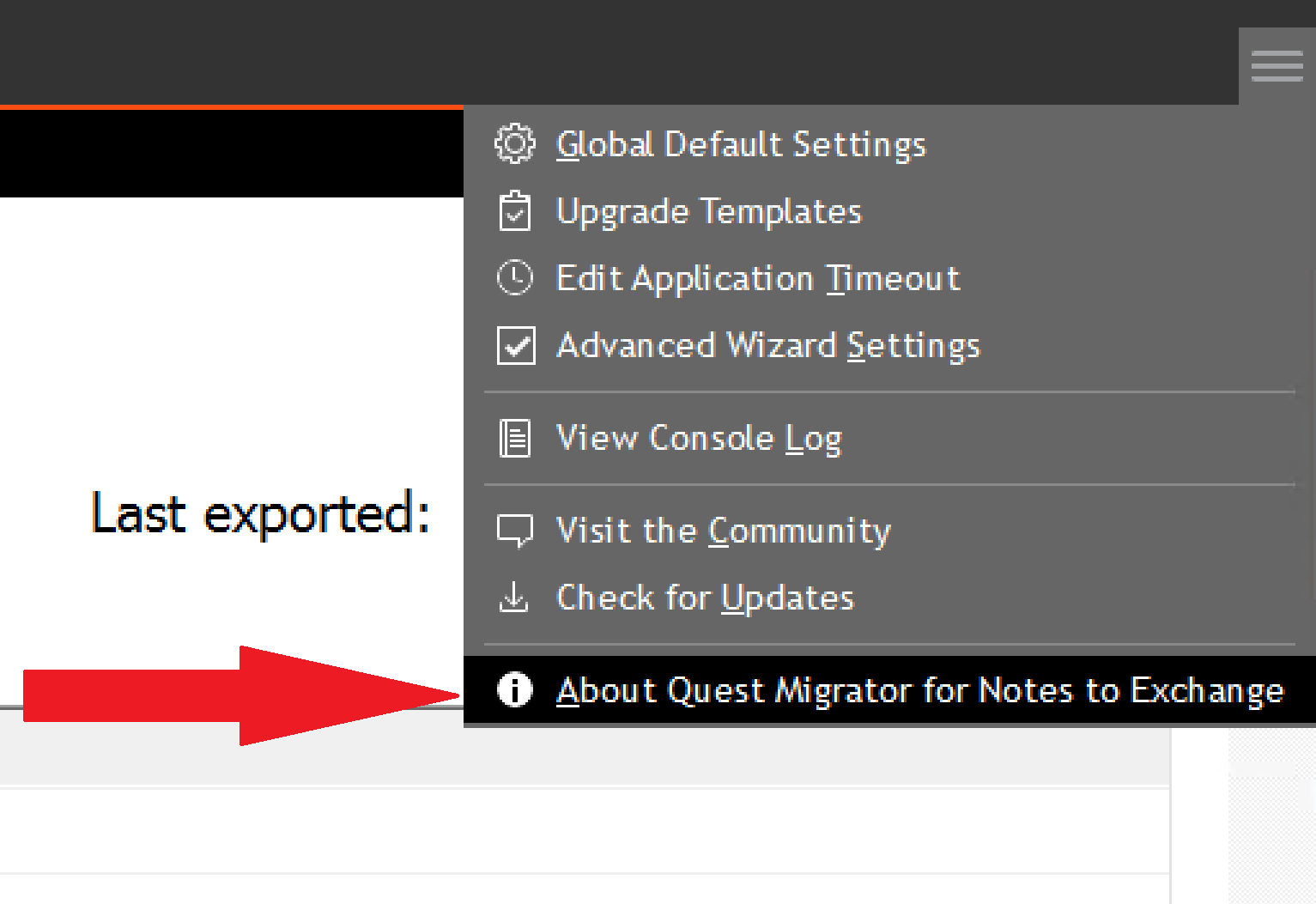 Click 3 horizontal bars in top right