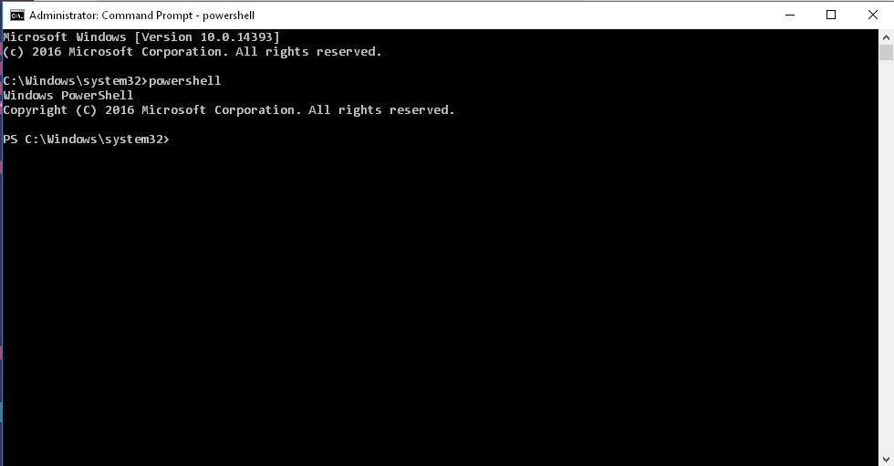 Powershell on CMD