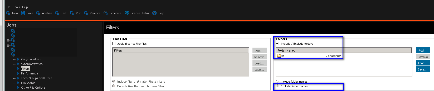 Filters - Exclude by UNC path.