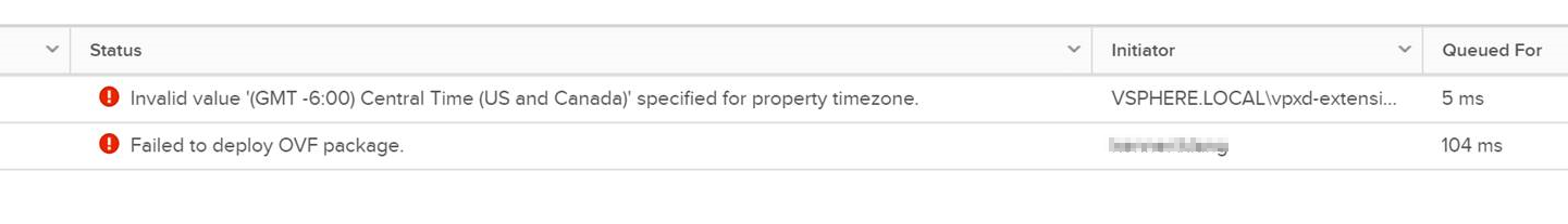 Error message