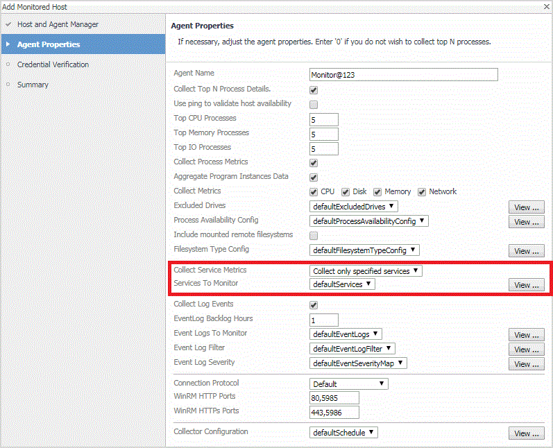 Wincollect Agent Service How to monitor a Windows service using the WindowsAgent (hostagent ...