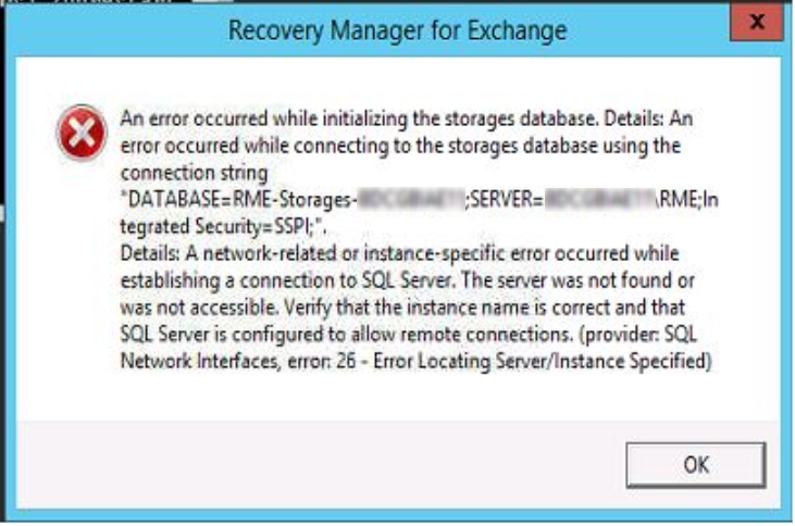 Error after upgrade to a newer version: "An error ocurred while ...