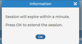 Web gui SSB timing out session. Session will expire within a minute ...
