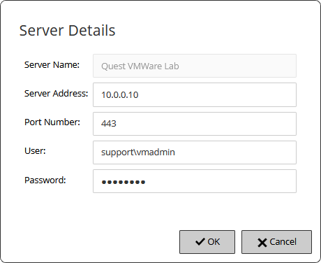 Edit Server Details