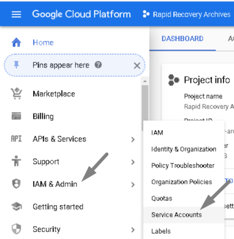Create a Service Account