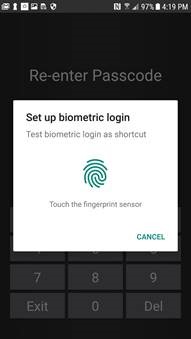 Biometrics enabled