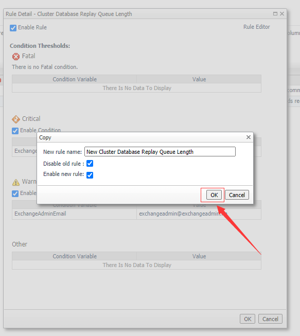 Exchange Cluster Database Replay Queue Length rule (4227022)