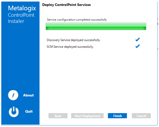 Deploy ControlPoint Services