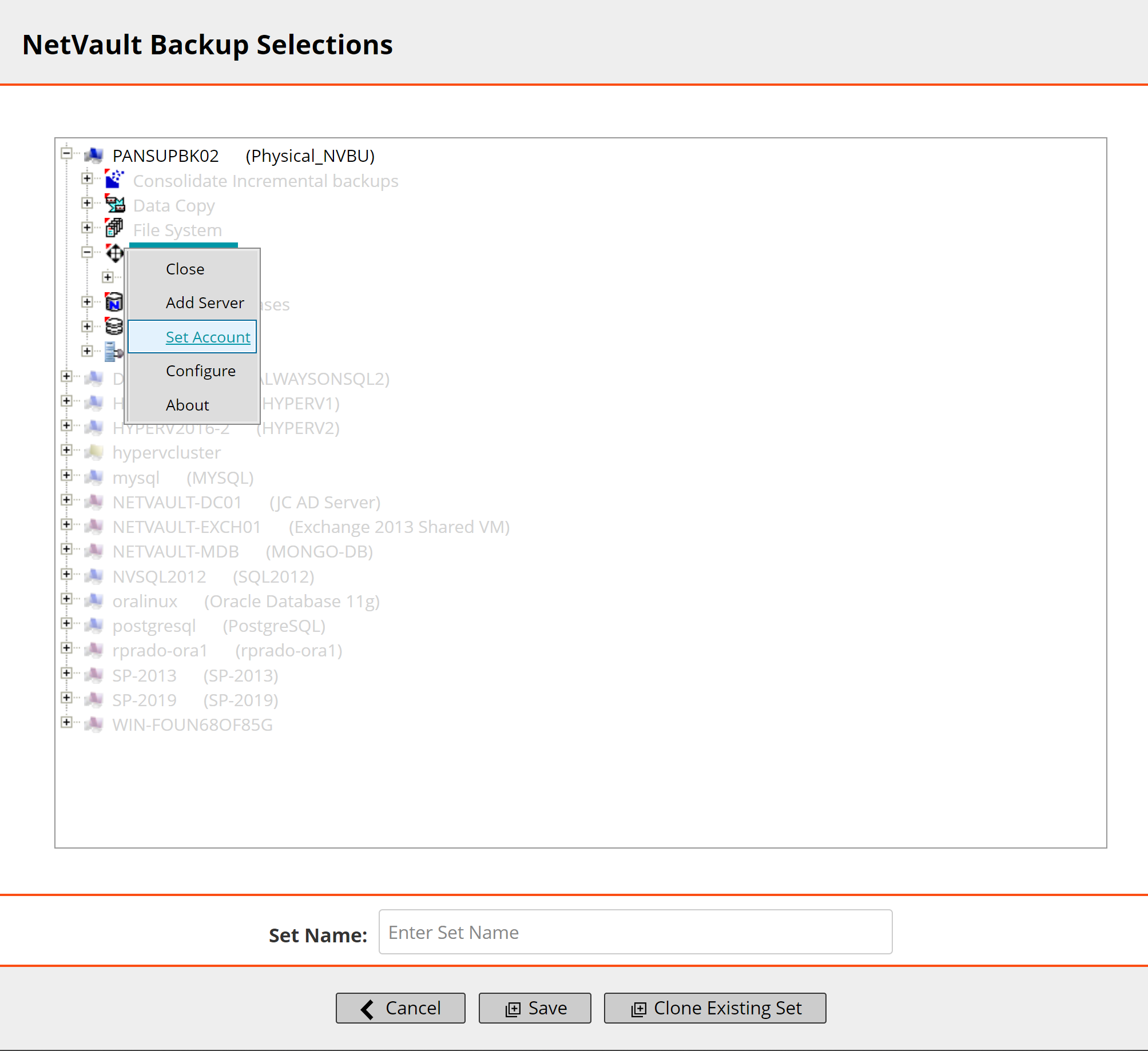 NDMP Plugin Options
