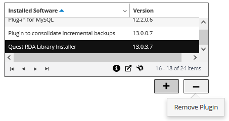 RDA plugin removal