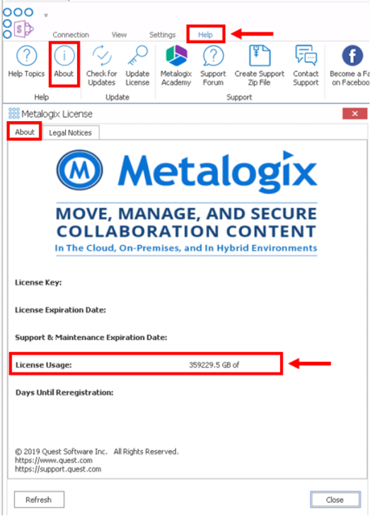 How to find in Content Matrix the License Usage? (4269634)