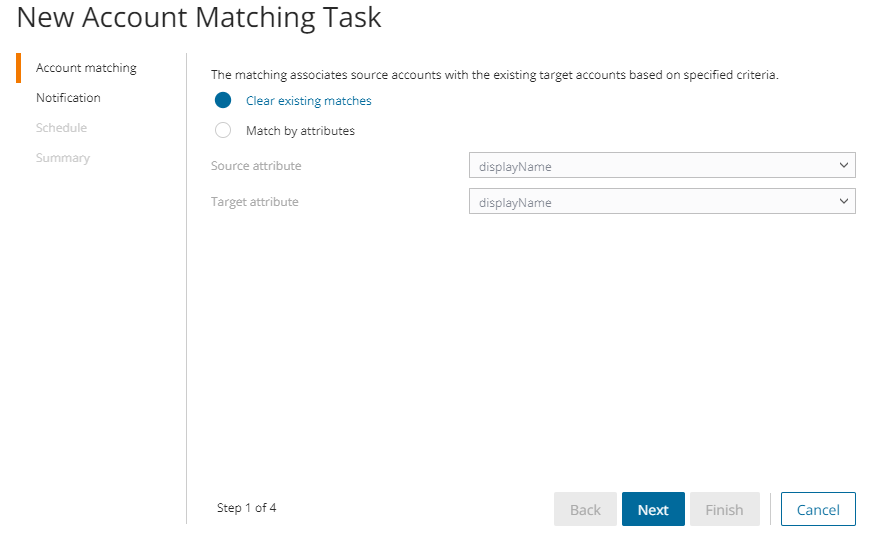 Unmatching Account