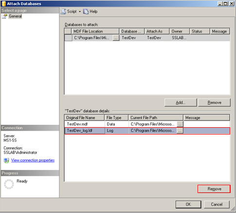 SQL - How to create a new SQL Transaction log file (4319816)