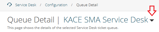 Select service desk queue