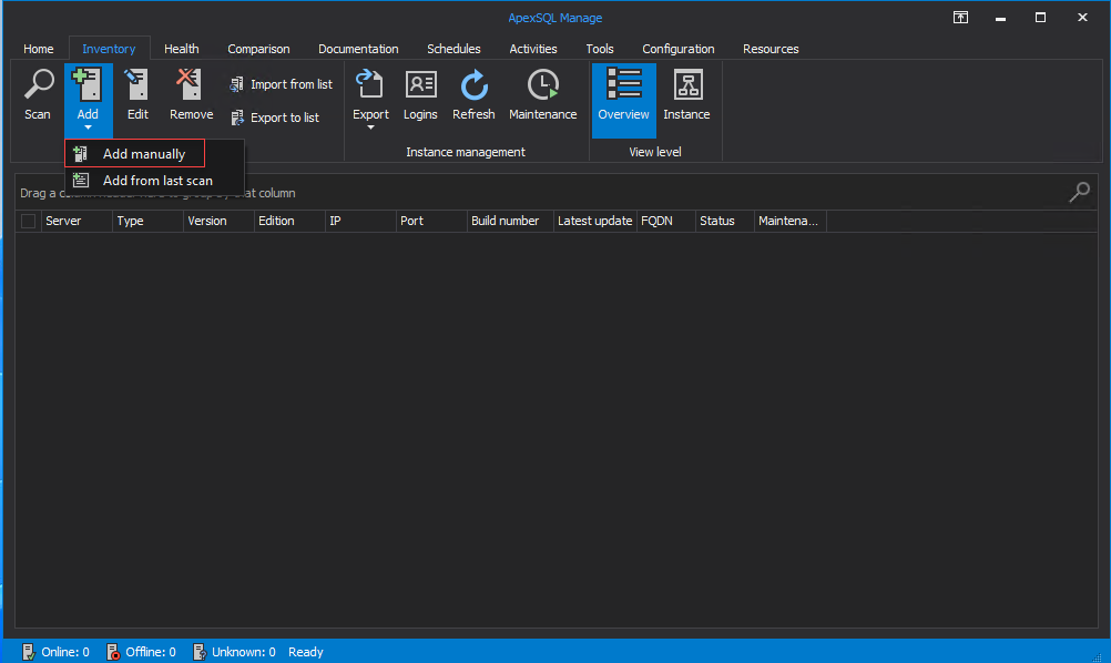 Add Manually