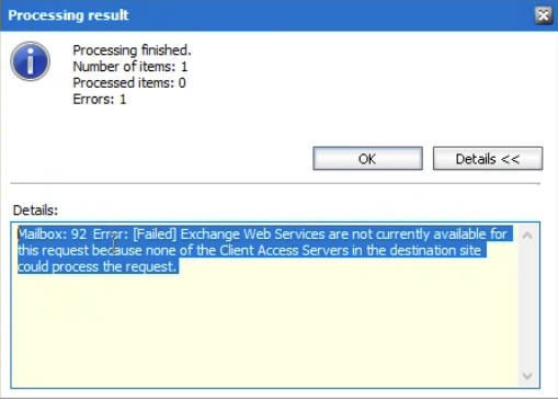 failed to restore message