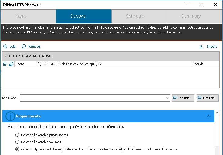 NTFS discovery