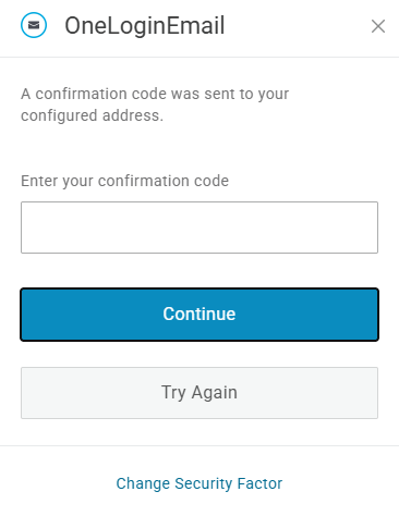 Enter the confirmation code