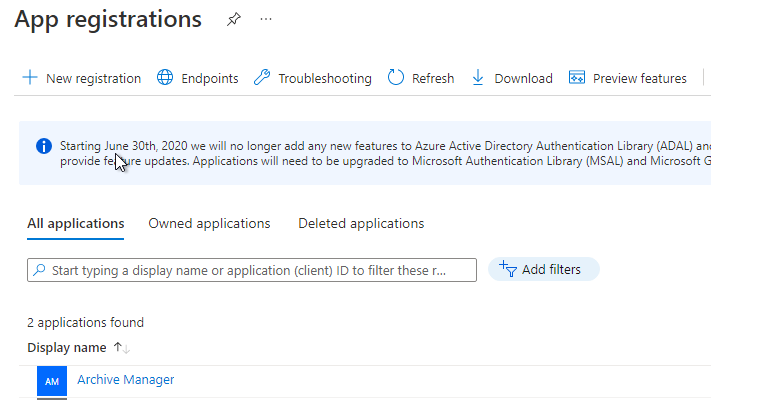 apps registration
