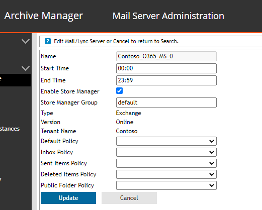 mail admin server