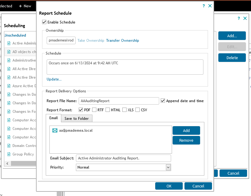 How to create a scheduled weekly report (4376038)