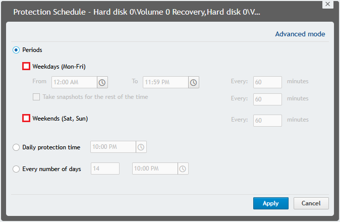 Remove Protection Schedule