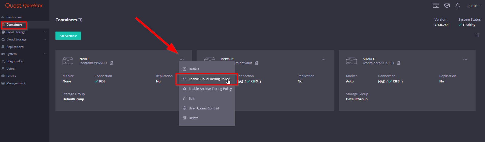 Configure Cloud Tier