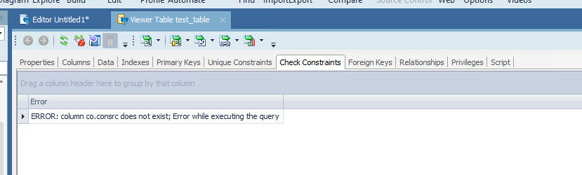 PostgreSQL Check Constraint Error