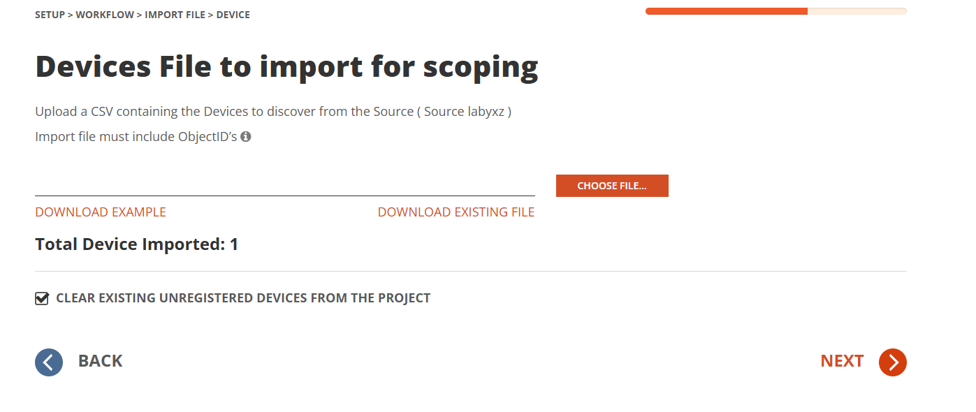 Clear Existing Unregistered Devices