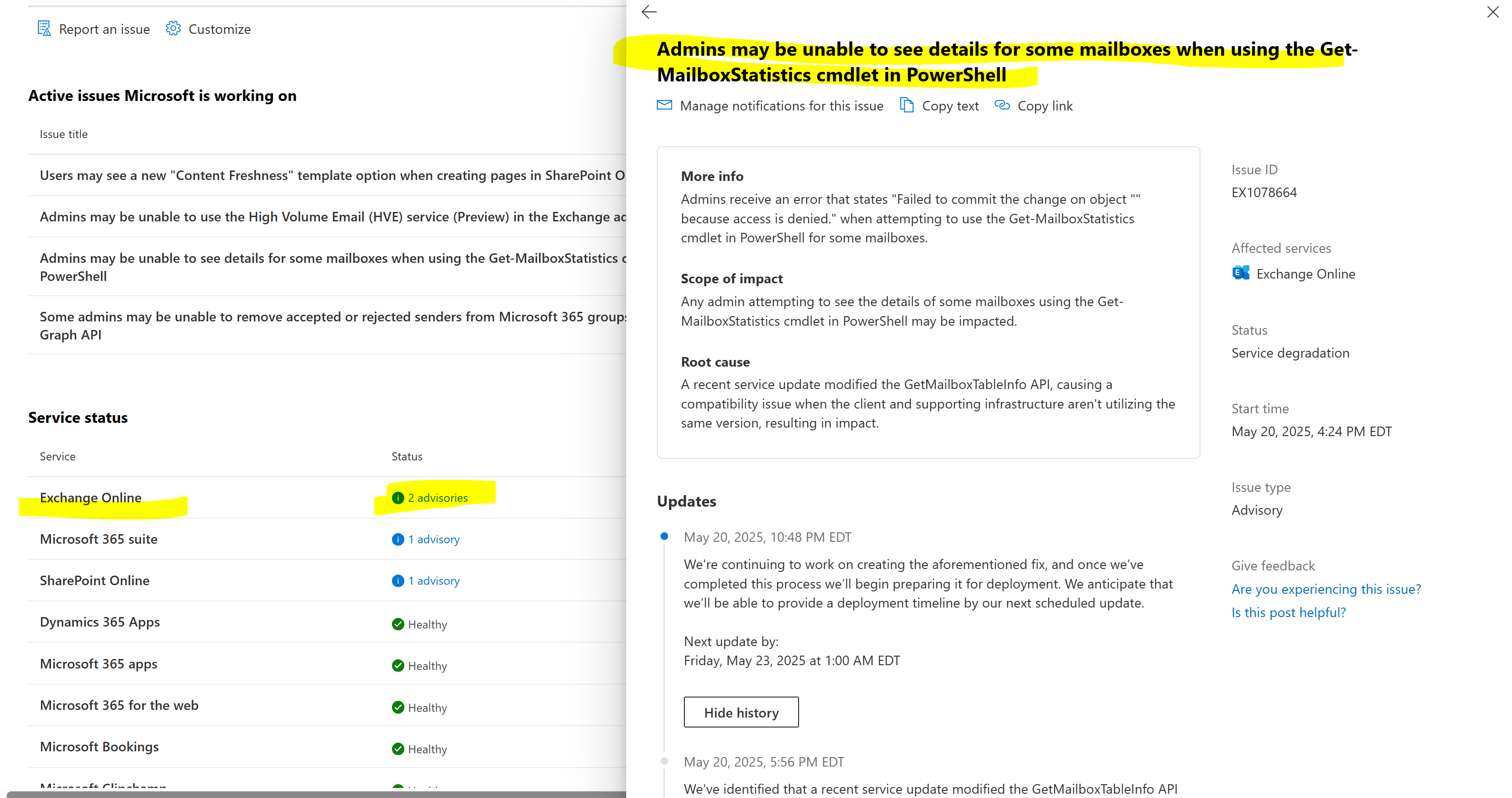 Microsoft backend defect