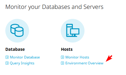 Environment Overview link in administration