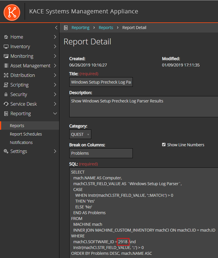 Report Detail
