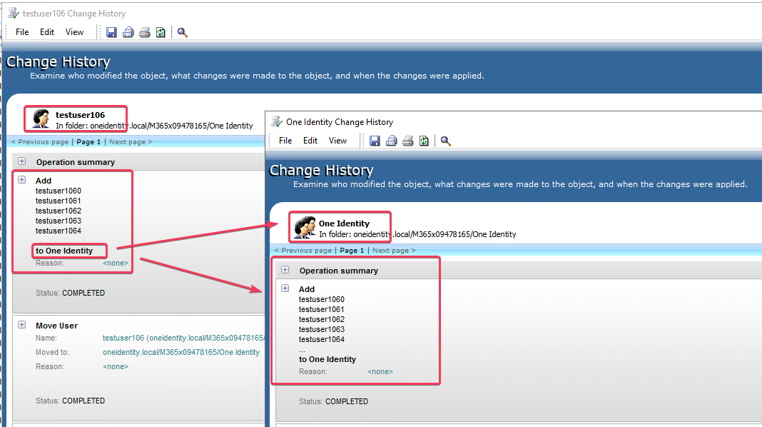 Change History of a user shows all added users to a group in bulk (4380012)