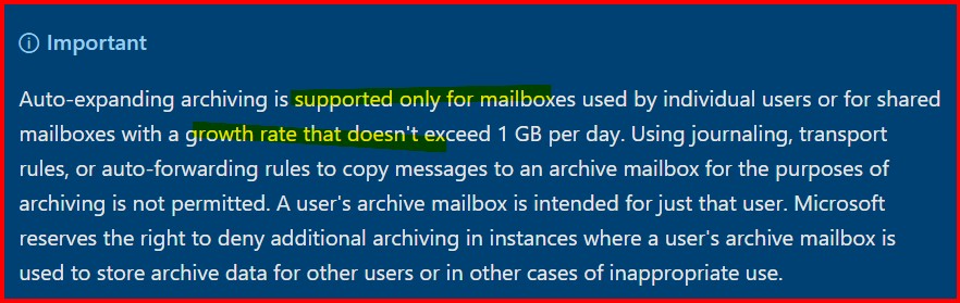 Archive Target ODMEmail | Archive Mailbox Migration stopped because the target mailbox ...