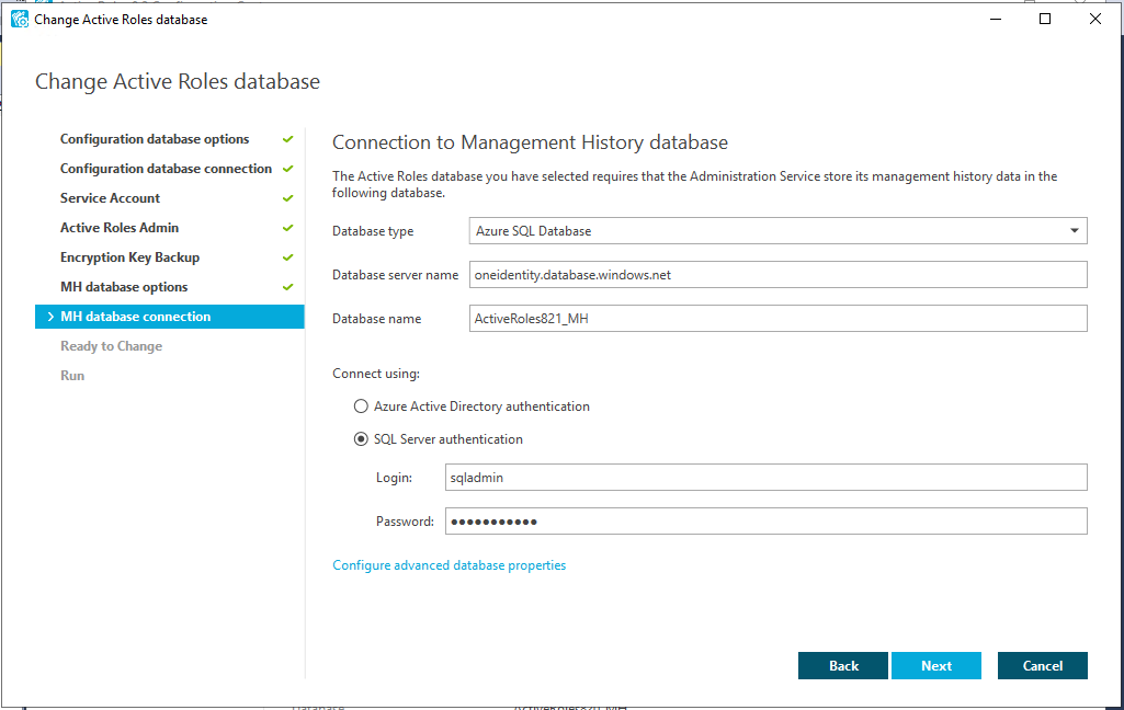 Connection Management History DB