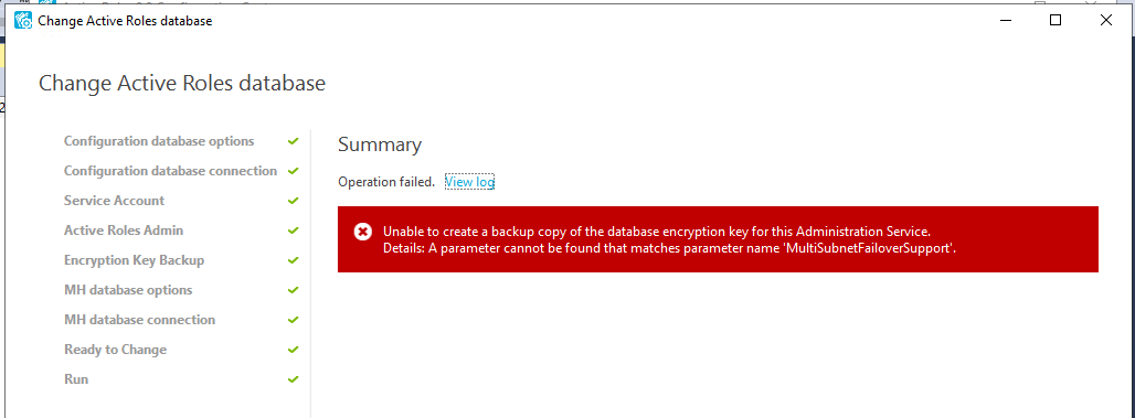 EncryptionKey Error