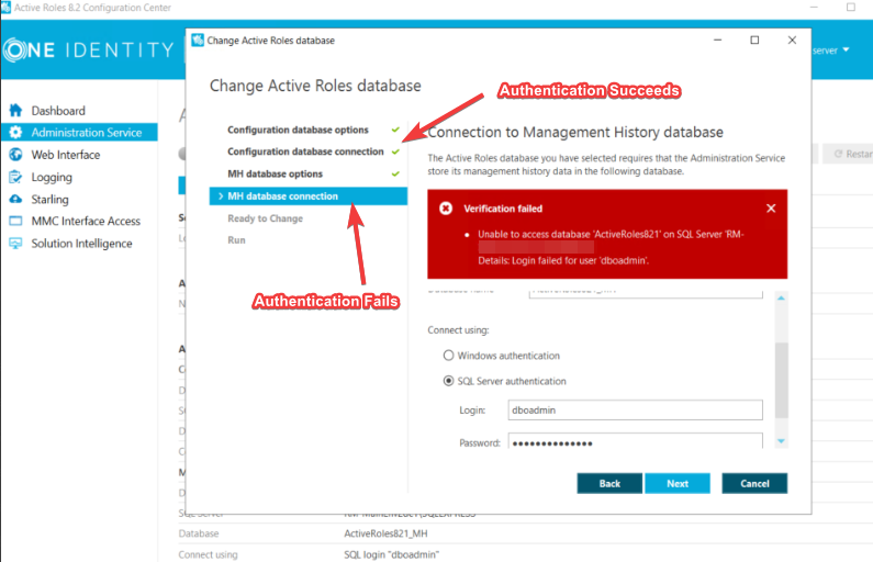 Cannot Change or Update SQL Authentication Password in Active Roles ...