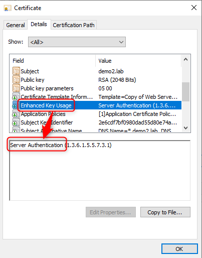 Certificate example 2