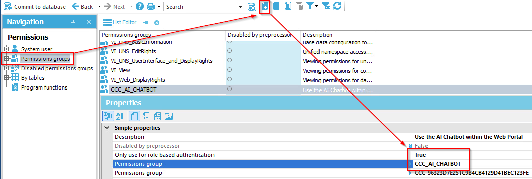 Create a Permission Group in Designer