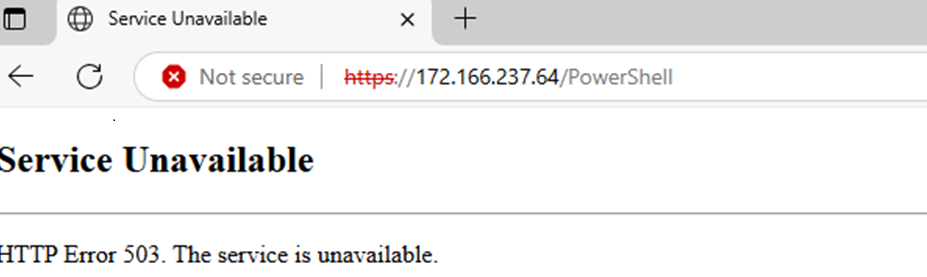 Not available result