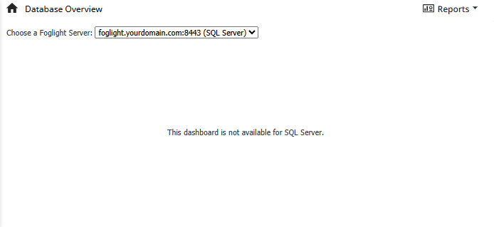 Dashboard not available message