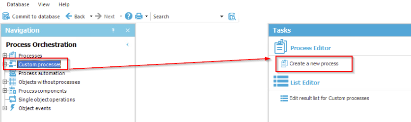 Create New Process task