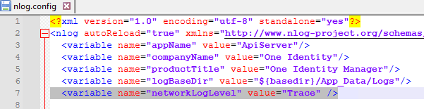 New Variable Name in the nlog file